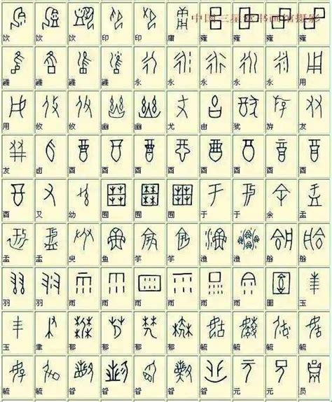 工作小人 山 古字